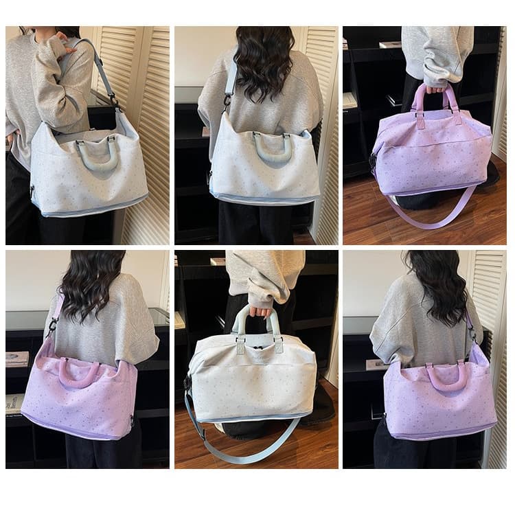 Reisetasche mit Stern- und Monddruck, große Kapazität, Damen-Fitness-Tasche