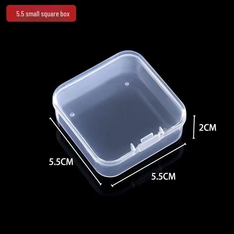 5.5cm Translucent PP Plastic Square Bead Storage Box with Lid for Jewelry and Small Materials