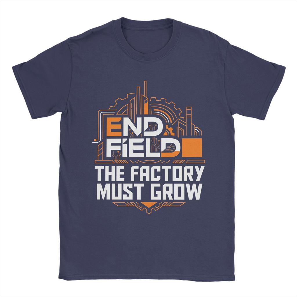 Arknights Endfield La Fabbrica Deve Crescere Meme Fabbrica Espansione Automazione Costruzione Infinita T-shirt 100% Cotone