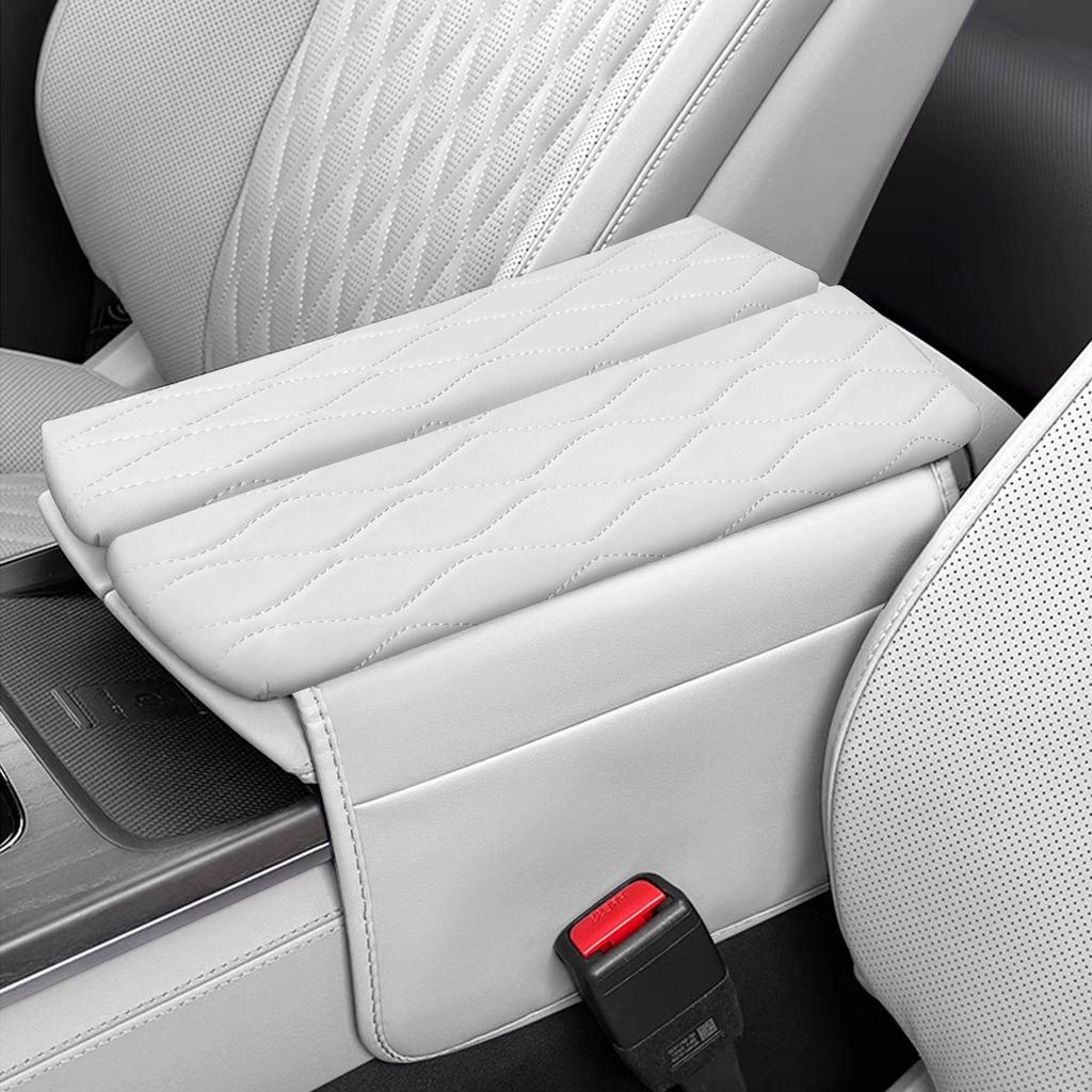 Compatible Buick Envision Plus Center Console Armrest Pad with Storage and Protective Cover