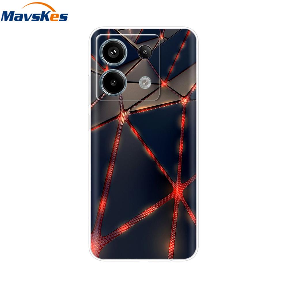 Handyhülle Für Xiaomi Redmi Note 13 Pro 5G Rückseite Niedlich Stoßfest Weich Klar Silikon TPU Für Redmi Note13 Note 13 Pro Funda