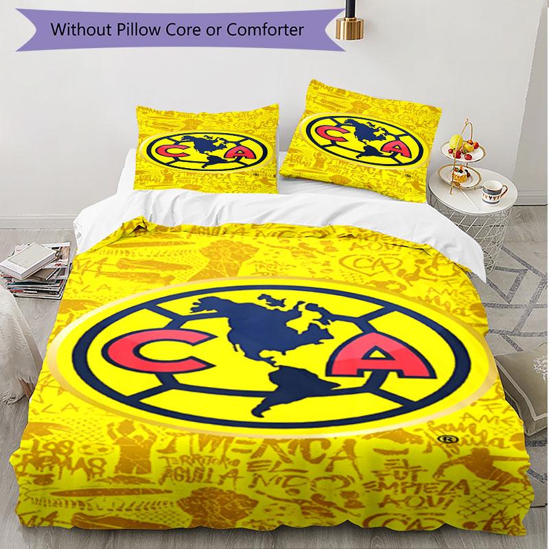 3pcs Duvet Cover Set (1*Duvet Cover + 2*Pillowcase, Without Core), Club America Print Soft All‑Season Bedding Set, Home Bedroom Decor Gift