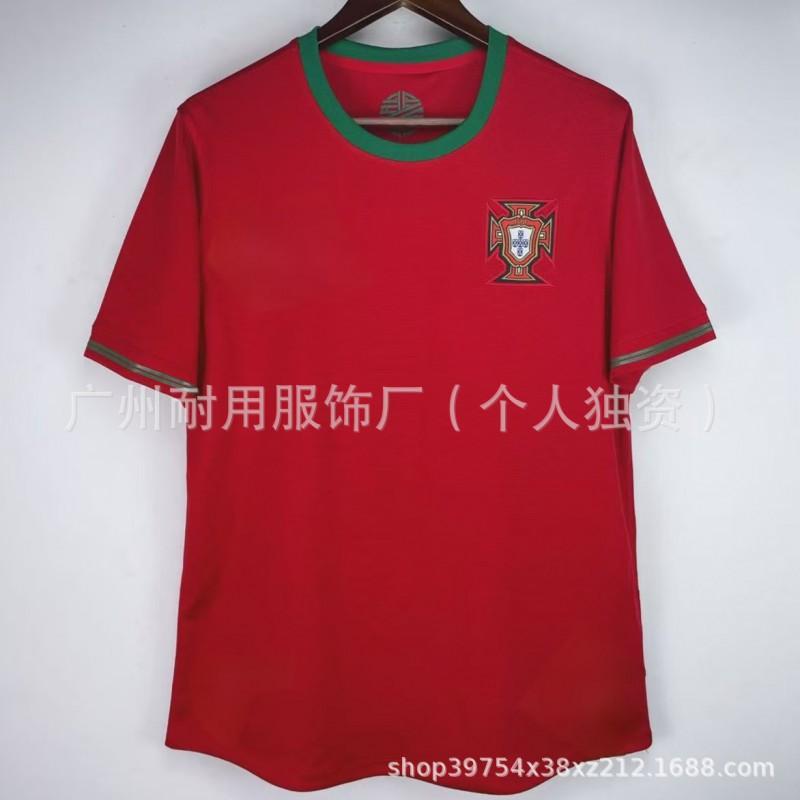 Retro Portugal Jerseys Commemorative Version No. 7 17 C Ronaldo Football Uniform Classic