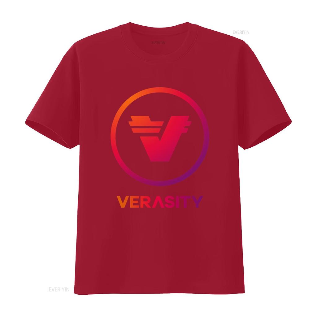 Verasity Crypto Logo T Shirt For Investors Trendy Design Comfortable Fabric Perfect Altcoin Enthusiasts Vintage Casual