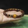 Black Rosewood Bamboo Joint 7*9 Bracelet Sliding Ring Style Wooden Buddhist Literary Jewelry