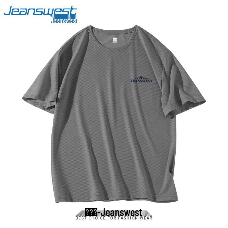 Jeanswest Men s Ice Silk Mesh Short Sleeve T-shirt 4XL