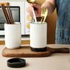 Ceramic Cooking Utensil Crock Striped Series Kitchen Interior Organizer Utensil Holder  Kitchen