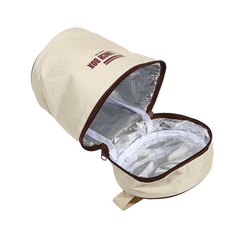 Lunch Box Set Portable Keep Warm Container With Insulated Bag Stackable Bento Bag Round Lunch Box Container