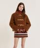 Pink Pineapple Dumble Duffle Jacket_Brown