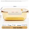 ZISIZ Round Glass Lunch Box