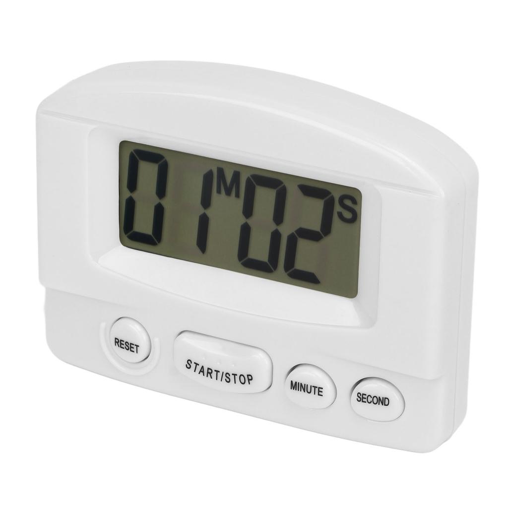 Kitchen Timer Loud Volume Time Up and Count Down Magnetic Design Multifunctional Digital Clock Timer White