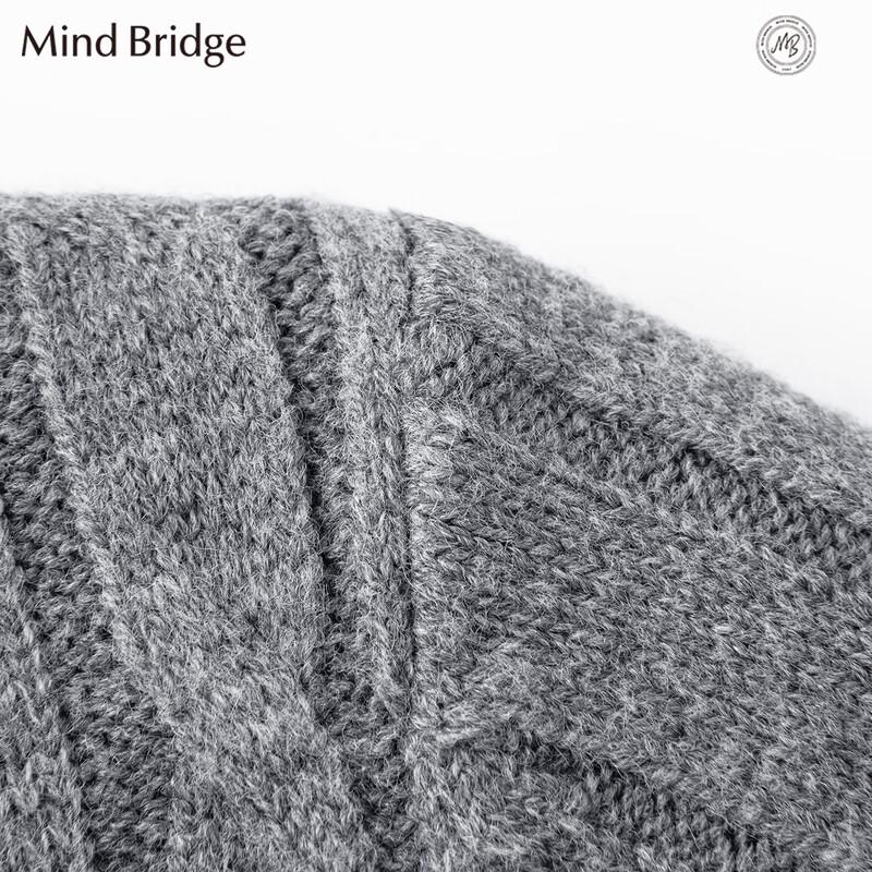 Mind Bridge Men's Wool-Blend Mock Neck Pullover Sweater