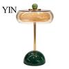 Adjustable Brightness Office Light Retro Glass Mushroom Table Lamp, USB Rechargeable Touch Control Bedside Modern Aesthetic Room Lamp 3 Colors