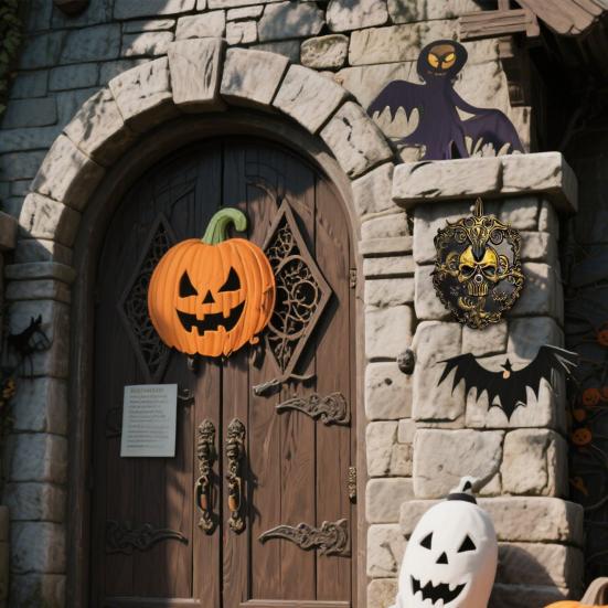 Halloweenská dekorace zvonku s lebkou Strašidelný kostlivý zvonek se svítícím očním jablkem pro výzdobu halloweenské párty v strašidelném domě