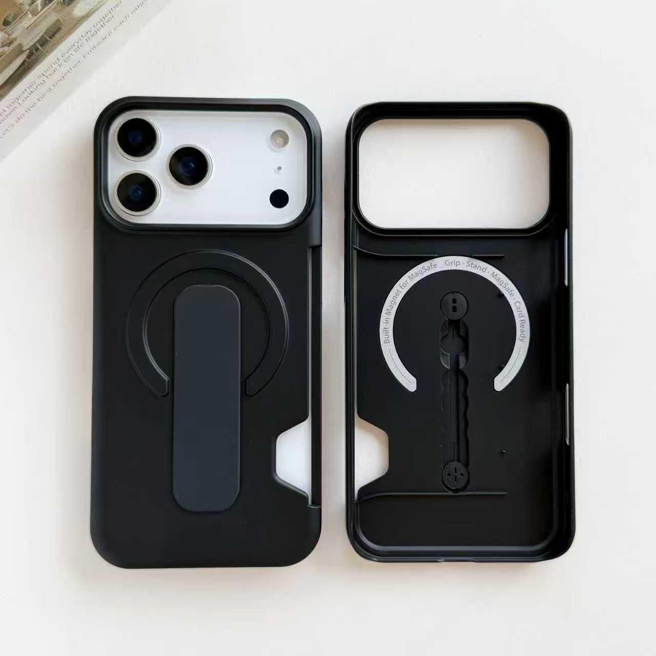 

IPhone 17 Pro Max Magnetic Ring Holder Case with 16 Card Slots 14 Pro
