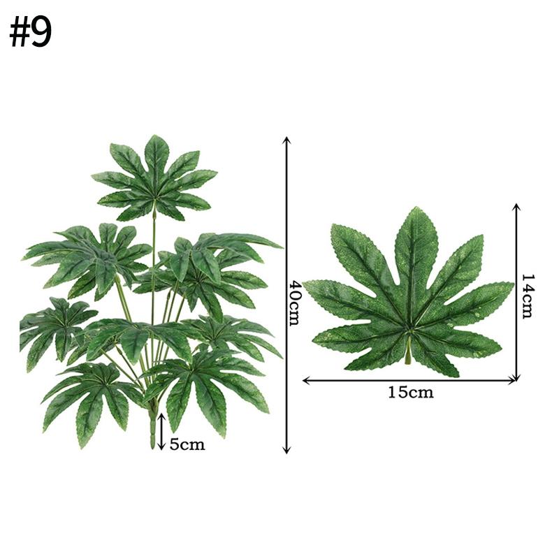 Artificial Turtle Back Monstera Leaf Simulation Fake Flowers Plant Pot Plastic Leaf Faux Plant Branch Ornamental Home Room Decor