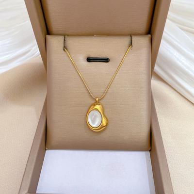 Cat'S Eye Beans Personalized Minimalist Wind Stove Real Gold Necklace Female Collarbone Chain
