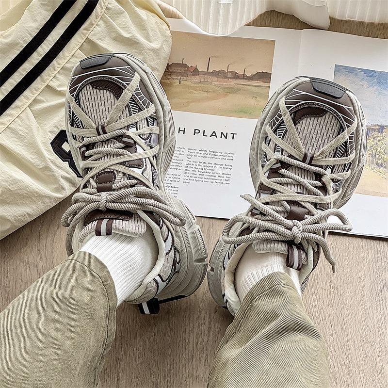 Fashion Sneakers for Men Chic Breathable Anti Slip Mesh Thick-soled Sneaker Mens Light Comfort Outdoor Casual Sneakers Zapatillas Hombre