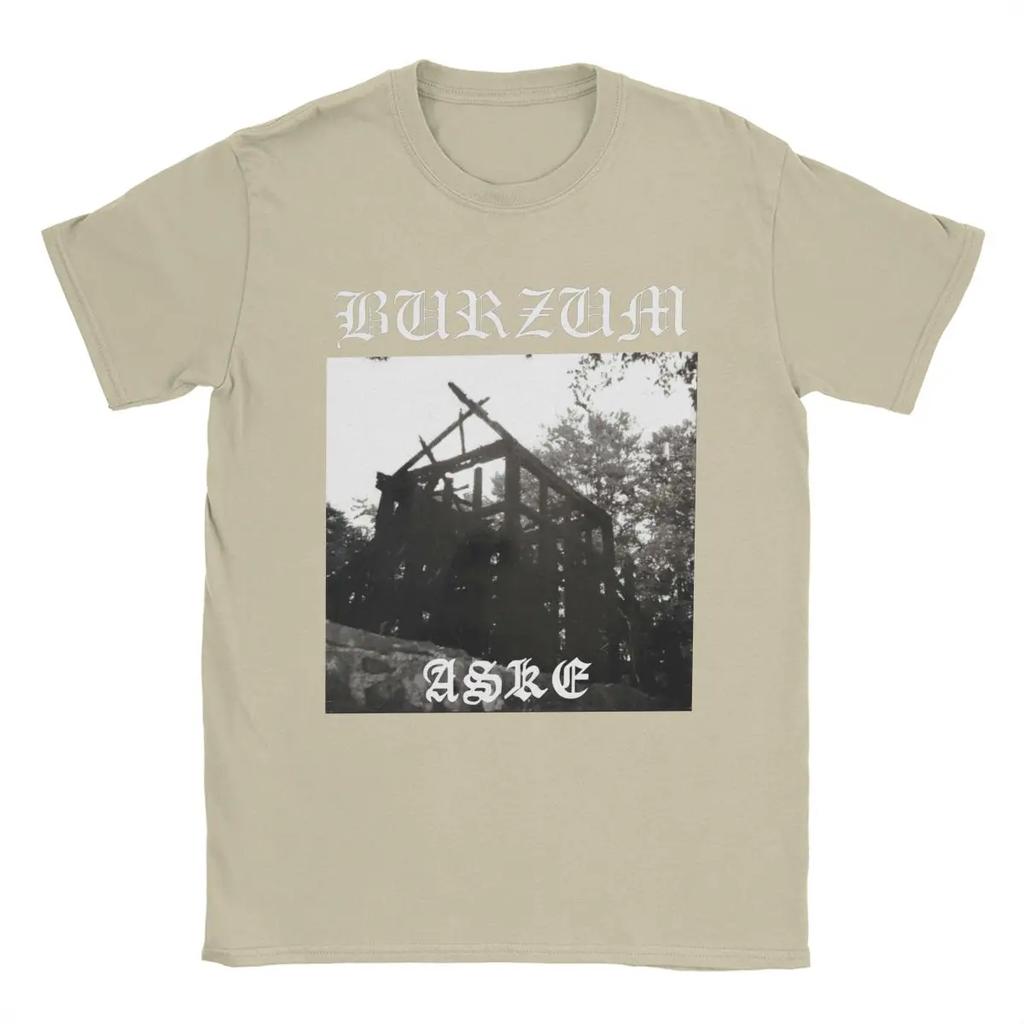 Burzum Aske T-Shirts Herren Reine Baumwolle Vintage T-Shirts O-Ausschnitt T-Shirt Kurzarm Tops Sommer