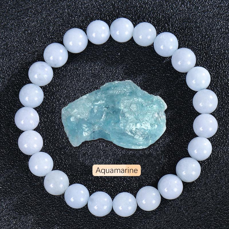 

Браслет из натурального камня агата и хрусталя, браслет из апатита и лазурита, мужские и женские украшения. Браслет удачи аквамарин