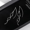 SLUYNZ 925 Sterling Silver Curve Threader Earrings Chain for Women Teens Girls Dangle Wave Earrings Tassel