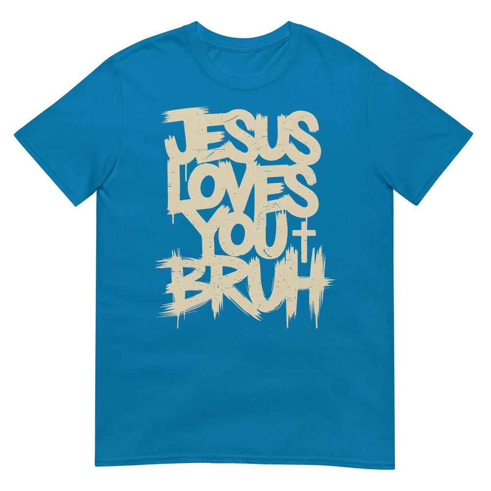 Christian Boy Teen Jesus Loves You Bruh Funny Humorous Faith TShirt