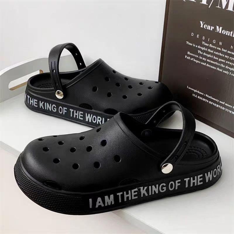 Eva Men's Summer Outdoor Height-Boosting Non-Slip Soft Sole Dual-Purpose Driving Sandals