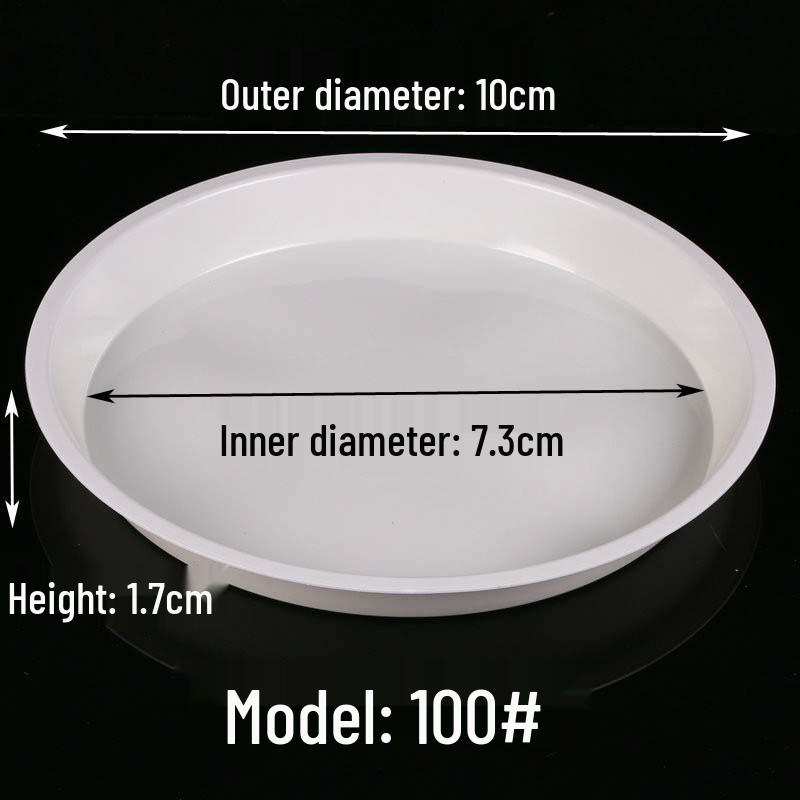 Thickened Round Plastic Flower Pot Water Tray - Large Draining Base for Succulents & Golden Pothos.
