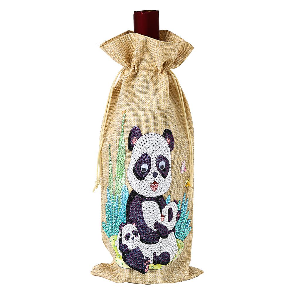 

5D Diamond Painting Red Wine Bottle Bag Embroidery DIY Special Shape Drill Craft