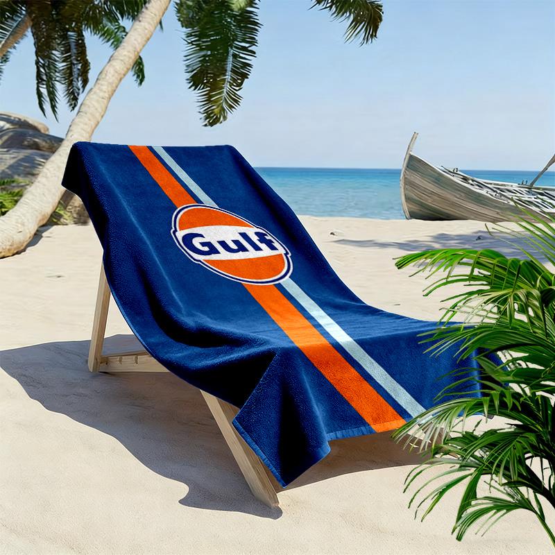 Asciugamano da spiaggia Gulf Heritage morbido da spiaggia Asciugamano morbido per piscina all'aperto da mare nuoto Comfort Stampa alla moda Asciugamani da viaggio e per le vacanze