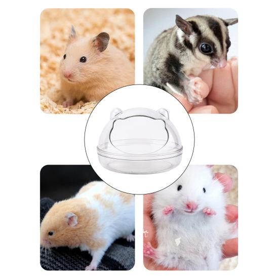 Kleine Tiertoilette Großer Raum Transparenter Duschraum Hamster Sandbad Behälter Käfig
