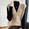 Women's Cashmere Vest Qinghe Cashmere 30% Cashmere 70% Wool Autumn and Winter Cashmere Vest Soft and Warm
