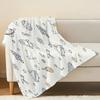 Space Theme Hemmed Flannel Blanket: Soft Warm Cozy Plush Throw for Home, Couch Nap, Halloween & Christmas