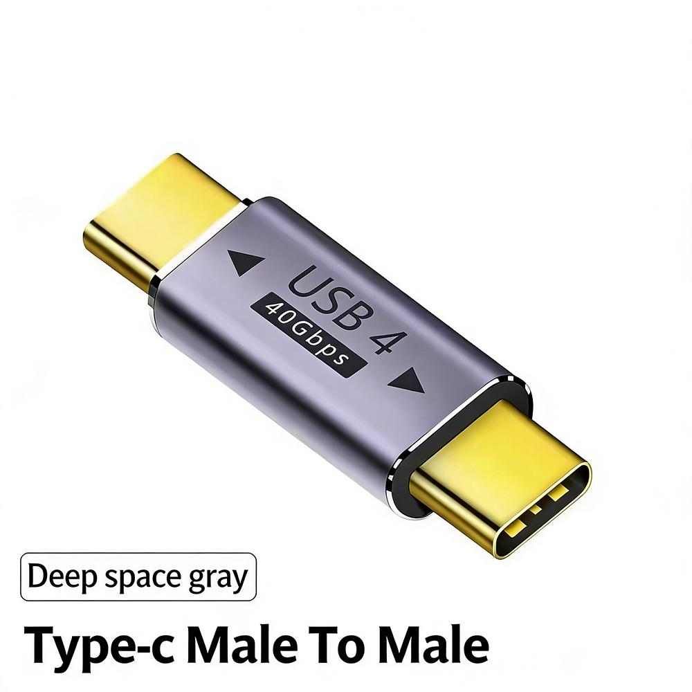 NNBILI USB4.0 40Gbps USB C OTG Adapter PD 100W Type C Male to Type C Male Fast Charging 3.1 Type C 10Gbps Converter Data Adapter 3