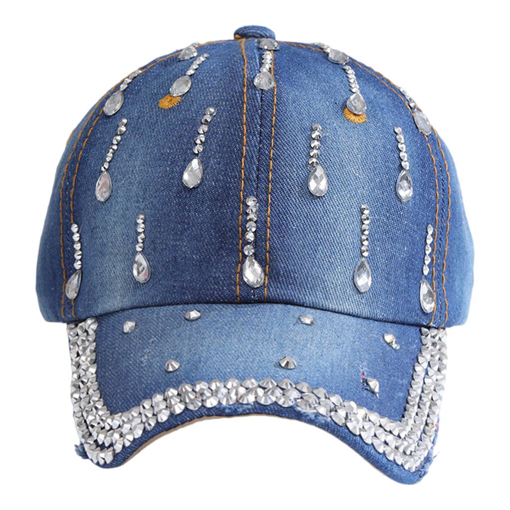 Unique Studded Baseball Caps Unisex Vintage Rhinestones Sport Hat Adjustable Headwear Outdoor Activities