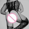 Men'S Sexy Underwear One-Piece Fishnet Full Body Stockings Gay Erotic Mesh Perspective Tight Lingerie Sissy Clothes Nightdress