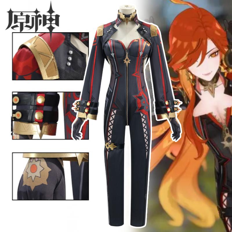 Impact Genshin Mavuika Pyro Archon Cosplay Costume Anime Game Role Party Play