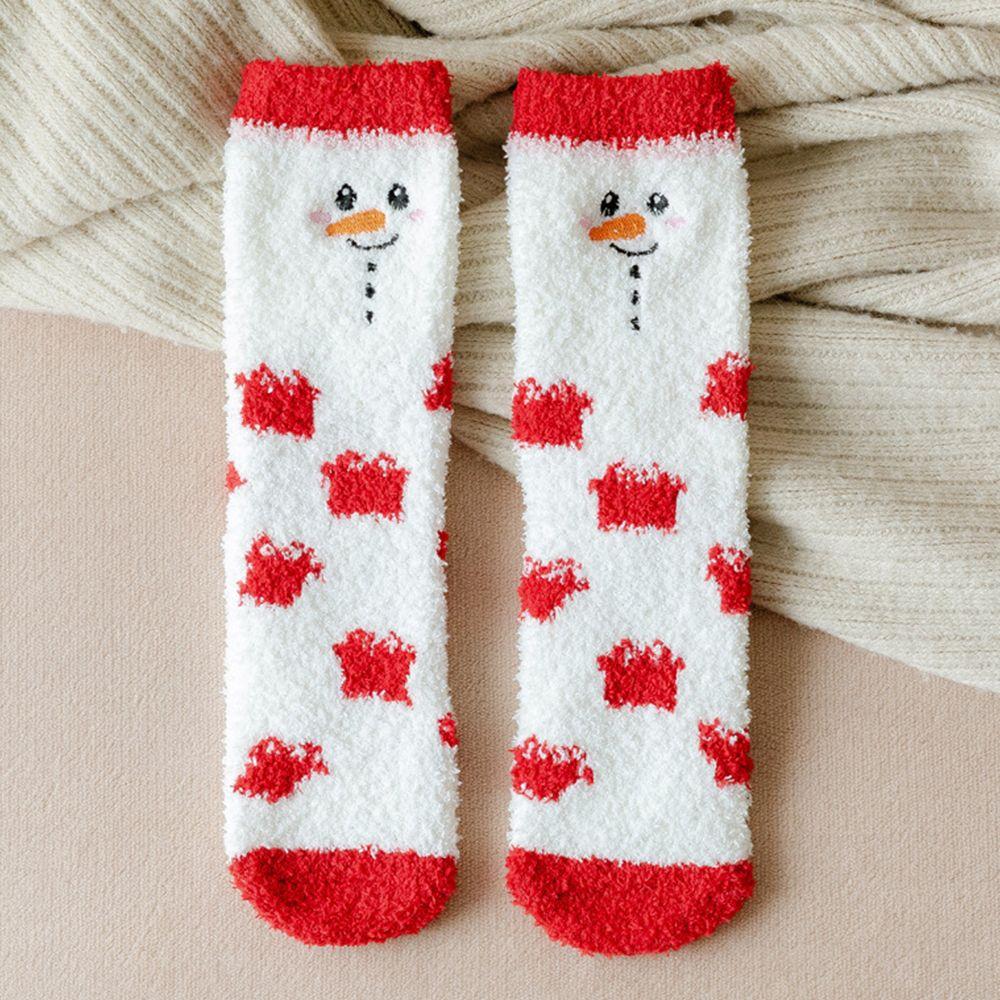 Fashion Design Korean Style Duck Deer Coral Fleece Socks Christmas Hosiery Women Socks Floor Socks