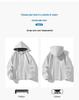 Autumn Winter Unisex Heavyweight Loose Hooded Cardigan - Trendy Solid Color Men's Outerwear