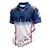 Men's Loose Fit Breathable Polo Shirt Short Sleeve Lightweight Fabric Comfortable Casual Top with Button Collar for Outdoor Activities
