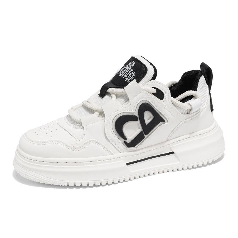 Men's shoes autumn breathable new trend versatile sports leisure board shoes student height increase white tide shoes