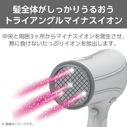 Tescom Hair Dryer, Negative Ion, Foldable, Large Air Volume, Easy Plug, Prism White TID1100B-W