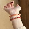 Natural Hetian Jade Agate Beaded Bracelet Niche Fashion Versatile Bracelet Fashion High Sense National Style Hand Jewelry