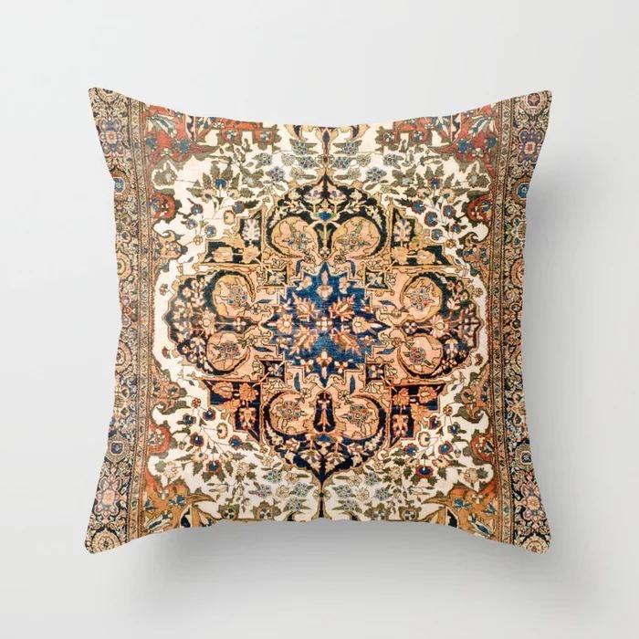 Ethnic Style Pattern Square Polyester Pillowcase, Sofa Living Room Decorative Cushion Cover, Bedroom Bedside Pillow Cover