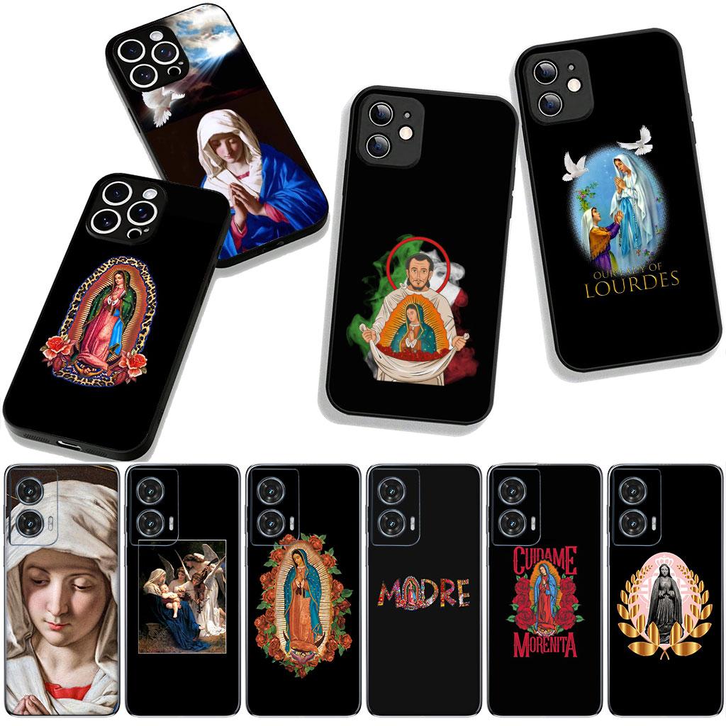 Cover for Apple iPhone 16 15 14 Plus 13 12 Mini 17 Pro Max + ProMax 16E Air 16+ 15+ Phone Case Madre Mary Virgen de Guadalupe