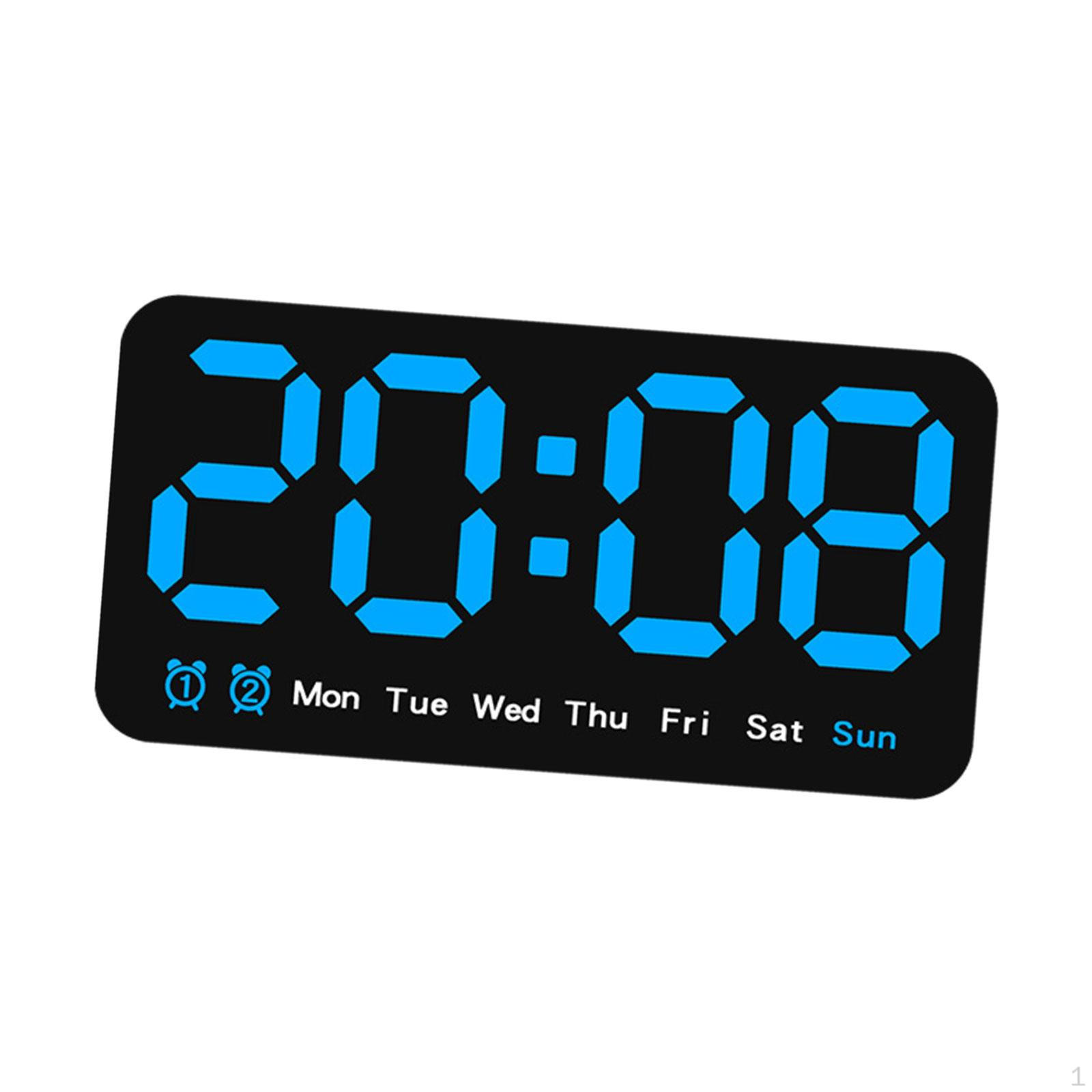 Contemporary LED Desk Clock with Adjustable Brightness синий
