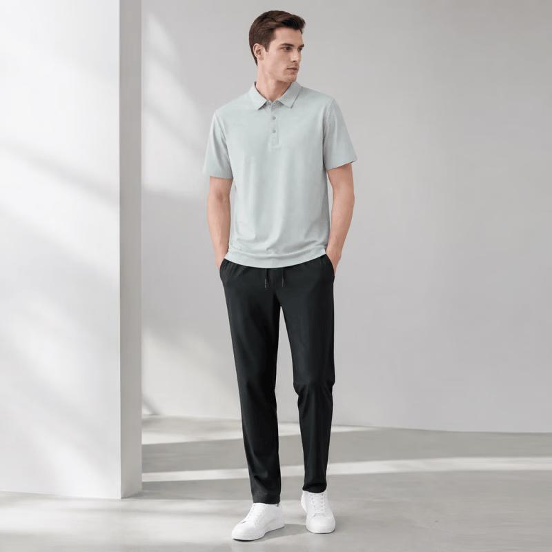 VEE KELLEN Men s Ice Feel Printed Short Sleeve Polo Shirt L