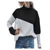 Women's Fashion Leisure Temperament  Winter  Collision Pullover Long Sleeve Sweater