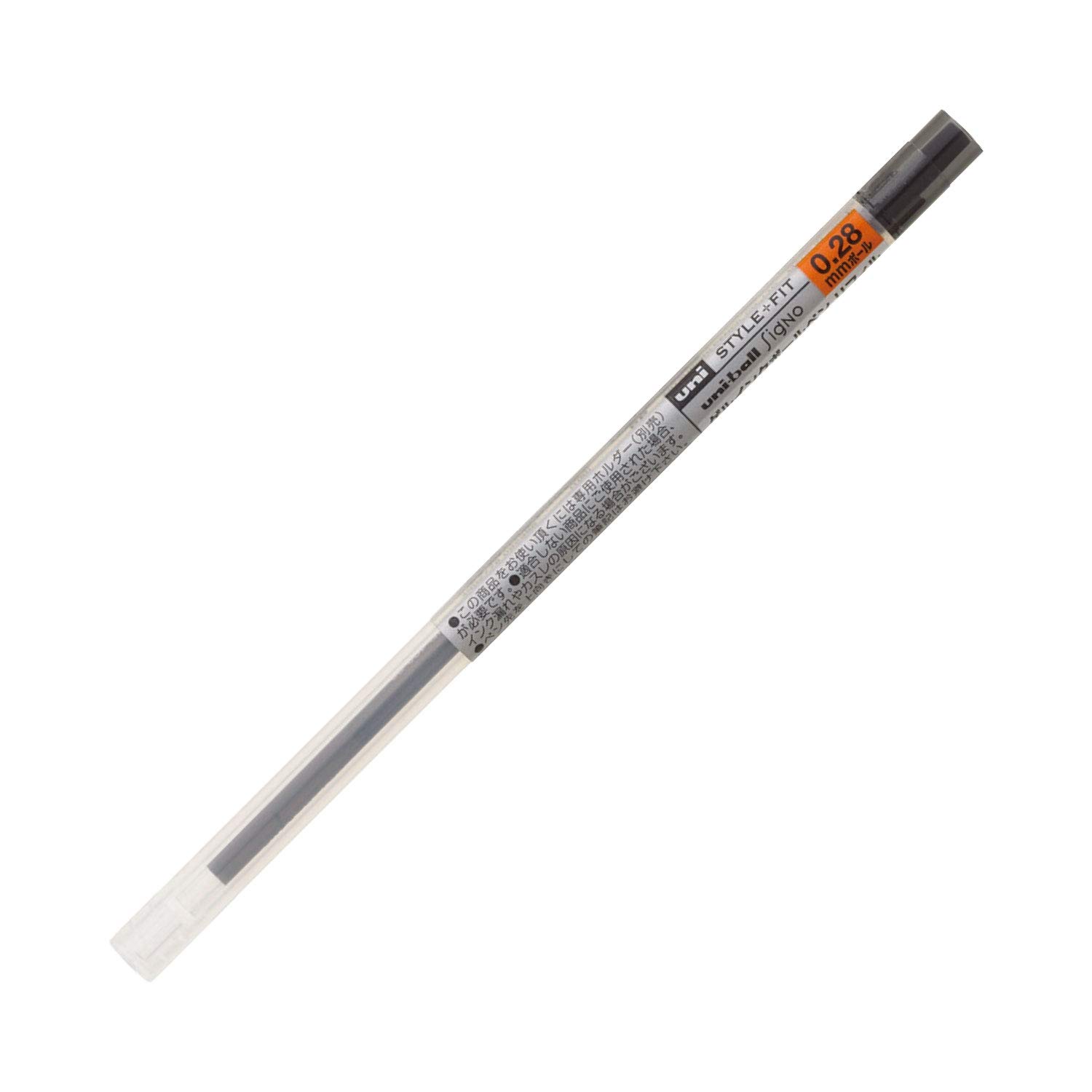 Mitsubishi Pencil Style Fit Ballpoint Pen Black Refill, 0.28mm, UMR10928.24