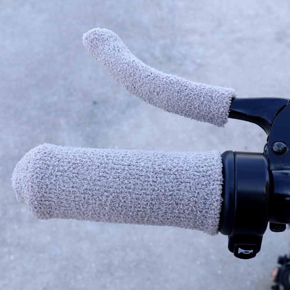 Simulated Plush Grip Glove Motorcycle Handle Cover For Winter Thick Warm Handle Gloves Covers Universal Scooters Hand Warme R9P5